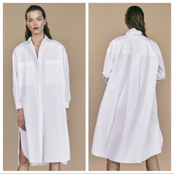 NWT - Massimo Dutti Limited Edition Poplin Shirt Dress - Picture 3 of 3